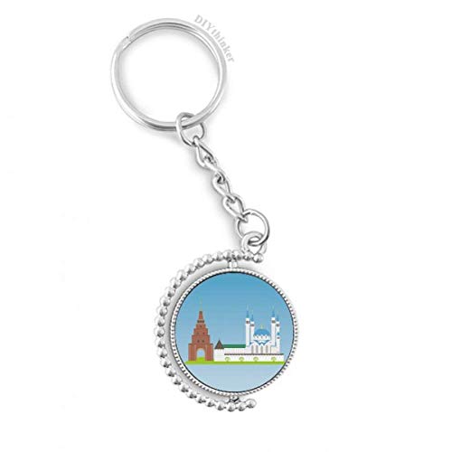 Llavero giratoria de Kazán Rusia, el regalo perfecto de peregrino para viajeros