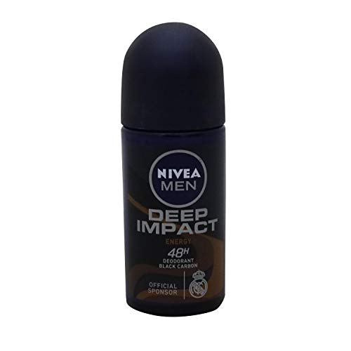 Image of NIVEA MEN Deep Impact Energy Deodorant Roll On 50ml | With Black Carbon | 48 Hour Freshness | Fresh Scent | All Skin Type