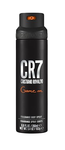 Cristiano Ronaldo CR7 Game On - Aromatic Fragrance For Men - Woody And Alluring Scent - Tropical And Dense Essence - A Dark And Sophisticated Aesthetic - Bold And Long Wearing - 6.8 Oz Body Spray