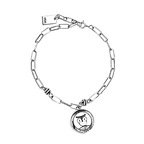 Bracelet hibou argent sterling 925 femmes bijoux de sagesse cadeaux tendance