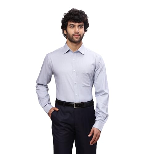 Image of Raymond Men's Cotton Checkered Slim Fit Shirt
