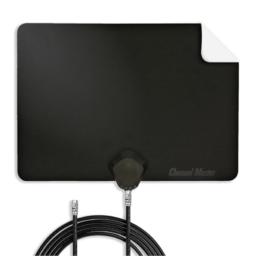 Channel Master FLATenna - Indoor Digital HDTV Antenna, 12' Coaxial Cable, Superior Reception Range & Signal Reliability, Supports 4K Smart TVs, OTA Broadcast & NextGen TV, Easy Install