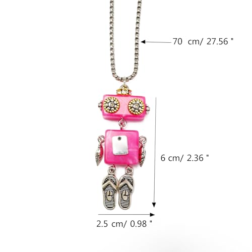 Sac à dos portefeuille accessoirisé avec ce collier robot mécanique