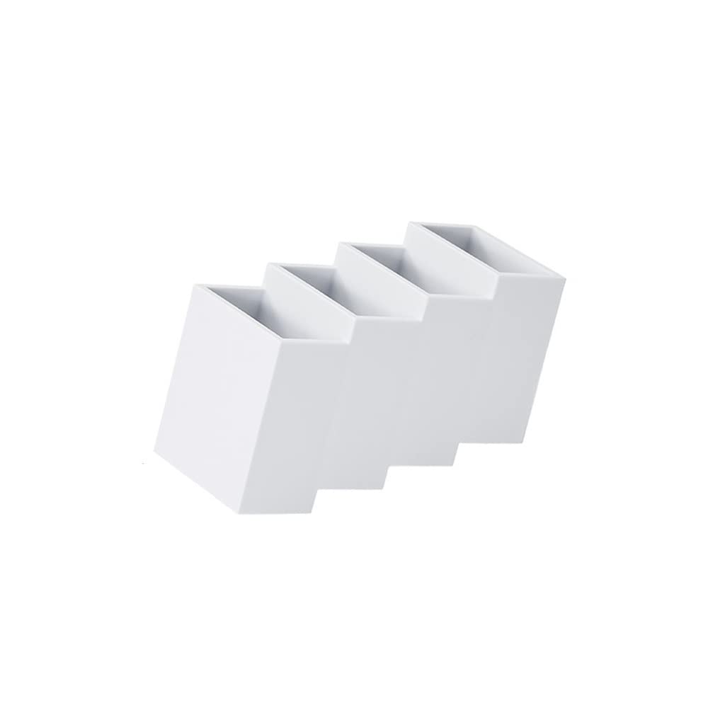Portapenne da scrivania, portapenne, portapenne, supporto per scrivania, portapenne per scrivania, organizer per ufficio, casa, scuola, porta pennelli da trucco (bianco)