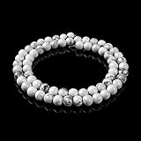 🪨 Edelsteine Perlen 6mm：Jede Bestellung enthält ca. 45 Natursteinperlenschnüre, 6 mm , 8mm, 10mm drei Größen sind verfügbar ，Auf jeder Edelstein Perlen befindet sich eine 1 mm Perforation. Durchbohrte Edelsteinperlen eignen sich hervorragend zum Basteln und für Schmuck, einschließlich Armbänder, Halsketten, Ohrringe und mehr.