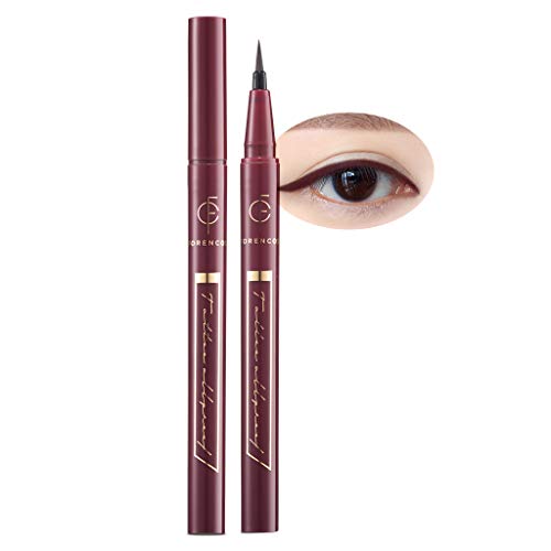 [FORENCOS] Tattoo All Proof Eyeliner 0.6g 4 Colors - All Day Long Lasting Brush Pen Eye Liner, Waterproof, Oilproof, Sweatproof, Easy Drawing, Natural Ingredients for Sensitive Eyes (04 Plum Burgundy)