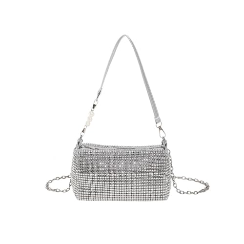 Damen Clutch Glitzer Tasche Strasssteine Clutches Abendtasche Handtasche Umhängetasche mit Abnehmbarer Kette für Party Hochzeit Bankett Feiertage