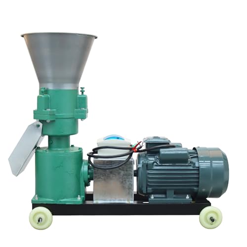 INTSUPERMAI 6mm Animal Pellet Feed Mill Machine with 3 Head Rollers Animal Food Maker Feed Granulator Machine Pellet Mill Machine for Fish Chicken Duck Rabbit 220V 200KG/H