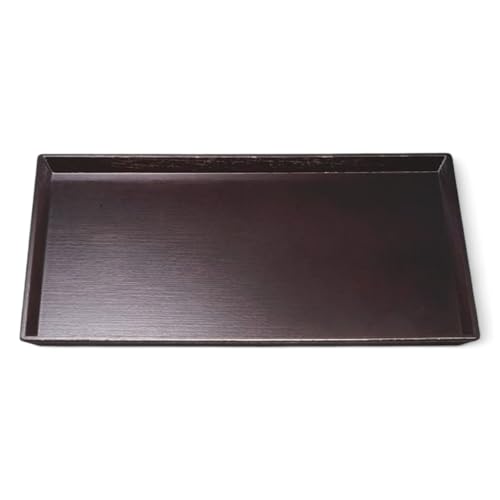 J-kitchens お盆 尺1 清流長手木目 トレー ( 盆 トレイ おぼん )溜 34cm 漆器 ( ABS 樹脂 ) 日本製