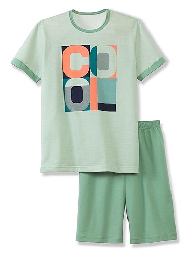 CALIDA Boys Cool Set di Pigiama, Salvia Green, 128...