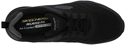 Skechers Men's D'lux Walker Oxford, Black/Black, 9.5 M Us #TOP4