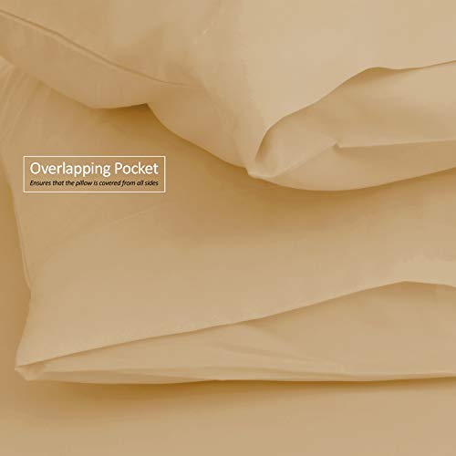 Image of Hearth & Harbor Extra Deep Pocket Sheets - Fits Mattress 18-24 Inches Deep - Extra Deep Pocket Full Size Sets - 6 Piece Full Size - Full - Camel
