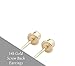 Tiny 14k Yellow Gold Round 2mm CZ Solitaire Stud Screwback Earrings, Cartilage or Second Hole Piercing