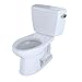 TOTO CST744ERG#01 Eco Drake Elongated Sanagloss Bowl and Tank with Rh Trip Lever, Cotton White