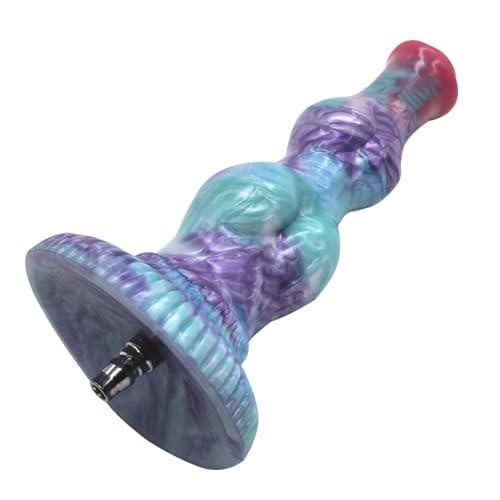 Thick Fantasy Horse Anal Dildo with Vac-u-Lock Adapter Sex Machine Auto Thrusting Dog Knot Dildo Huge Anal Toy Reallistic Monster Dildo for G Spot & Anal Play(A)