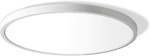 LED Flush Mount Ceiling Light Fixture, 4000K Natural White,3200LM, 12 Inch 24W, led Round Ceiling Lighting, 240W Equivalent White Ceiling Lamp for Closets, Kitchens, Stairwells, Bedrooms.etc.