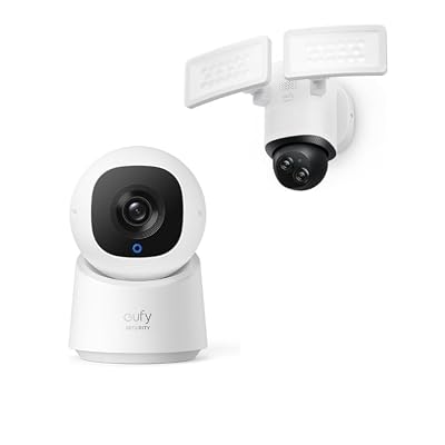 eufy Security Indoor Cam C210, 1080p Resolution Security Camera with 360 PTZ + E340, Security Camera Outdoor, 24/7 Recording, 2.4G/5G Wi-Fi