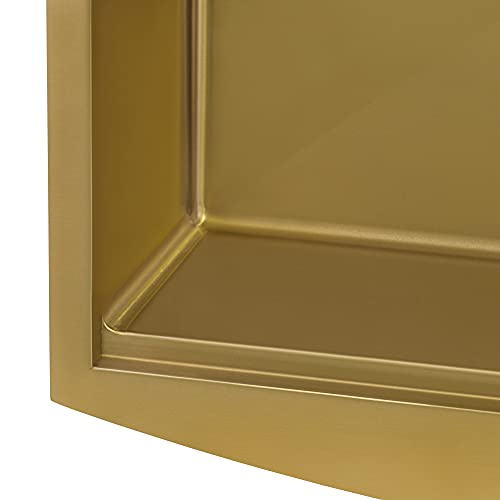 Ruvati 36-Inch Matte Gold Workstation Apron-Front Brass Tone Stainless Steel Kitchen Sink - Rvh9308Gg #TOP4