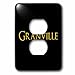 3dRose Granville common baby boy name in America. Yellow on... - Light Switch Covers (lsp-376557-6)