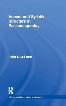 Accent & Syllable Structure in Passamaquoddy book cover