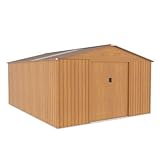 OOGarden - Abri de Jardin métal Imitation Bois 15m² avec puits de lumière