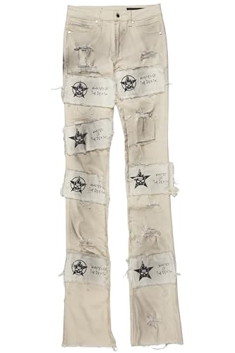 Men's Dancho Patchwork Super Stacked Flare Jean2