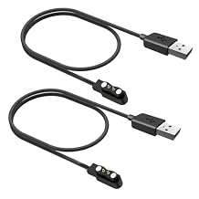 كابل شحن مغناطيسي WalkerFit 2 Pin للساعة الذكية - كابل USB مغناطيسي سريع مع حماية من الحمل الزائد، متوافق مع حزمة ID205L ID205S ID205U SW021 SW023 SW0252