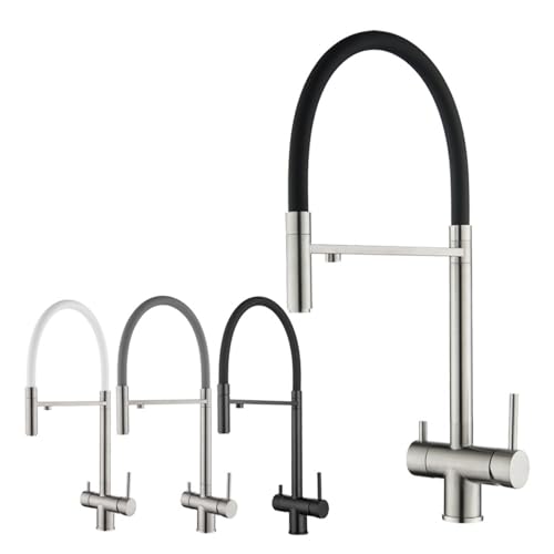 Grifo de cocina en light black de acero inoxidable SUS304 con diseño extraíble y agua purificada 6