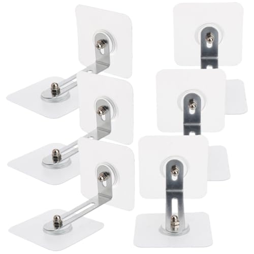 CONGARTENO 6個 防倒固定器 粘着式家具壁アンカー 転倒防止キット 対策用 キャビネット 棚 ドレッサー固定用 簡単設置家具アンカー