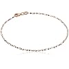 Amazon Collection Italian Rose-Tone and Polished Sterling Silver Mezzaluna Chain Anklet, 10"