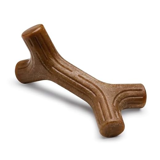 Benebone Bacon Stick Durable Dog Chew Toy for Aggressive Chewers, Real Bacon, Made in USA, Medium