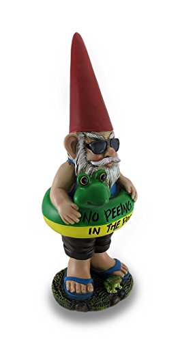 Estatua Gnomo Monitor de Piscina No Orinar miniatura 2