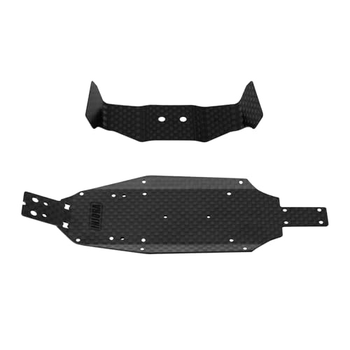 Châssis en Fibre de Carbone et Aileron Arrière INJORA pour Buggy 1/24 Losi Micro-B