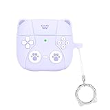 DiyGody Funda Compatible con Airpods 4 Generación 2024 con Llavero, Cover Protectora con Diseño de Consola de Juegos...