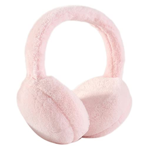 Cfsncm Winter Warm Cute Faux Furry Earmuffs Headband Outdoor Windproof Solid Color Foldable Fluffy Ear Covers Warmers (Color : B, Size : One Size) #TOP7