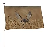 moto capriolo 150 Confezione: contiene una bandiera da giardino da 90 x 150 cm, capriolo, capriolo, capriolo, animale stampato, asta non inclusa.