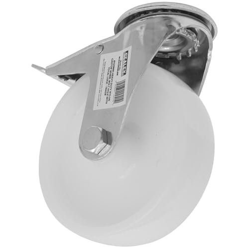 Ø125mm Heavy-Duty Nylon Castor Wheel Bolt Hole with Total Lock - Trade