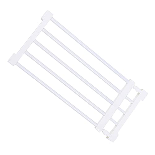 HOOTNEE Retractable Wardrobe Rack Tension Shelf for Closet Sturdy Plastic Storage Partition Easy to Install