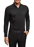 oodji Ultra Herren Hemd Slim Fit Basic, Schwarz, 52-54W
