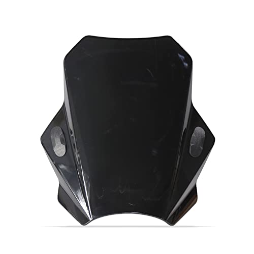 Pare-brise moto noir réglable avec déflecteur d'air aérodynamique