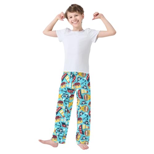 Giraffe Bear Anchor Boys Long Pants Soft Trousers Elastic Waist Kids Lounge Bottoms with Pockets S-XL2