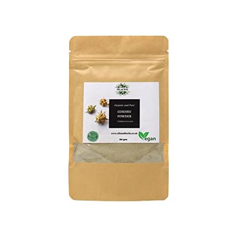 Oils and Herbs UK Clean Organic Gokhru Powder - Tribulus Terrestris - 100% Pure and Natural (100) Cover