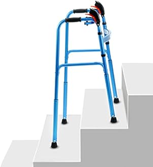 KosmoCare Premium Imported Light weight Step up Walker | Stairway Folding Walker for going up and down stairs, ramps | Folding and adjustable rehabilitation aid for elderly, old, senior citizen |