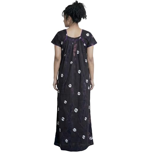 Image of Women's Cotton Printed Maxi Nighty