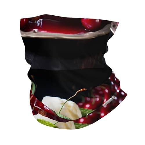 Sweet cherry pudding Printed Multifunctional sports headscarf Headband, face mask, wristband