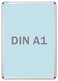 FRANKEN Wechselrahmen, Standard A1 Plakatrahmen, Aluminium-Klapprahmen 32 mm breit, Info-Rahmen für den Innenbereich in Büro, Schule, Restaurant, Hotel, öffentliche Einrichtungen, BS0802