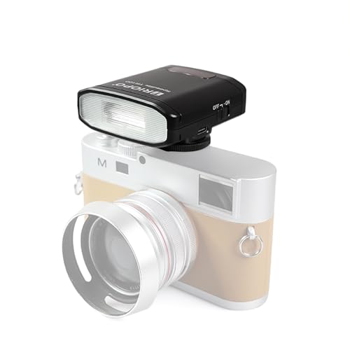 Camnoon Universal Mini Camera Flash GN12 On-Camera Flash 5600K Speedlite 0.1-1.8s Recycle Time Manual/Auto Mode Built-in Battery Replacement for Canon Nikon Sony Olympus Panasonic Pentax Camera