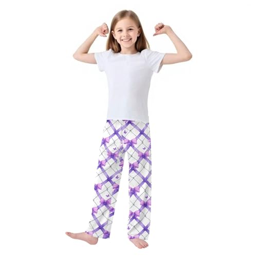 Pajama Bottoms, Watercolor Ribbon Bow Pajamas Pant Sleep Long Pants Lounge Wear Sleepwear Soft Pjs2