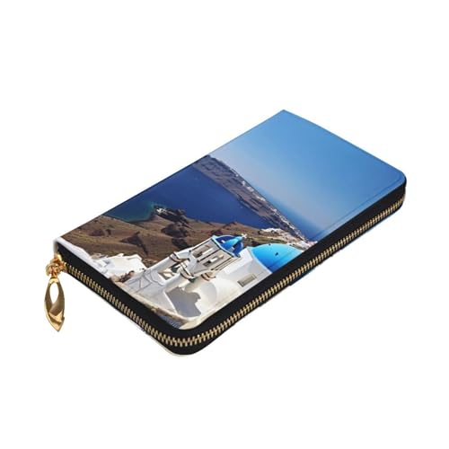 Portefeuille en cuir noir pour smartphone au café ou en voyage
