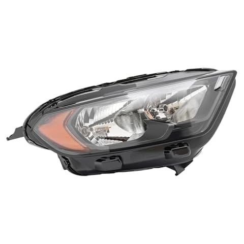 TMICMXT Chrome Halogen Headlight, Driver & Passenger Side Headlamp Vehicle Light Assembly Set for 2018-2022 EcoSport (Passenger Side) Cover